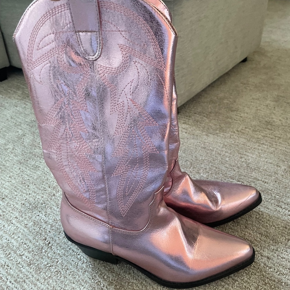 Pink cowboy boots